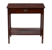 A George III mahogany two tier side table