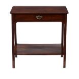 A George III mahogany two tier side table