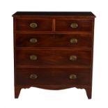 A George III mahogany and line inlaid chest of drawers