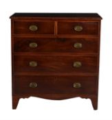 A George III mahogany and line inlaid chest of drawers