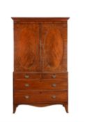 A George III mahogany linen press