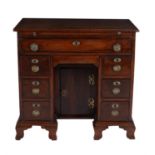 A George III mahogany kneehole desk