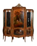 Y A Kingwood, Vernis Martin and gilt metal mounted display cabinet