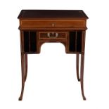 An Edwardian mahogany and satinwood banded ladies writing desk