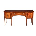 Y A George III mahogany, ebony and satinwood inlaid sideboard