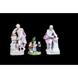 A pair of Derby porcelain models of John Milton and William Shakespeare