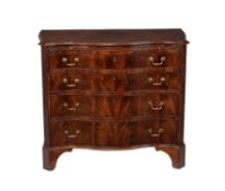 A mahogany chest of drawers