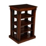 Y A Regency rosewood open bookcase