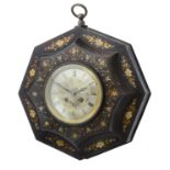 A Tôle Peinte octagonal wall clock