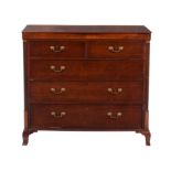 A George III mahogany and inlaid chest of drawers