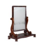 Y A Victorian mahogany platform dressing mirror