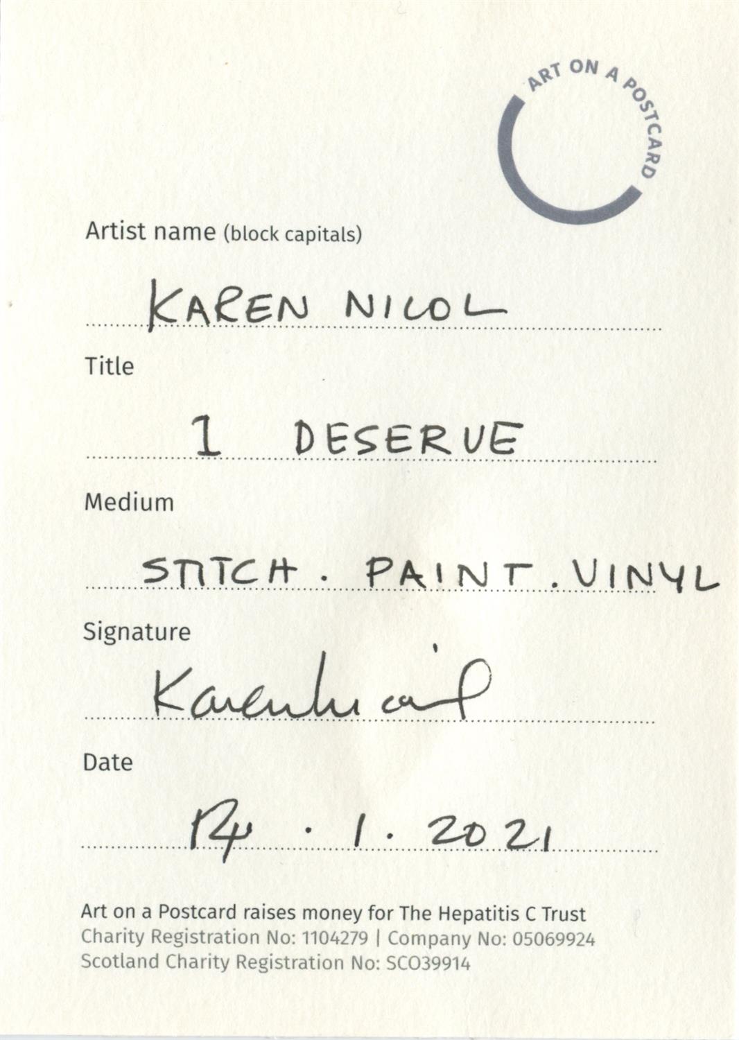 Karen Nicol, I Deserve, 2021 - Image 2 of 3