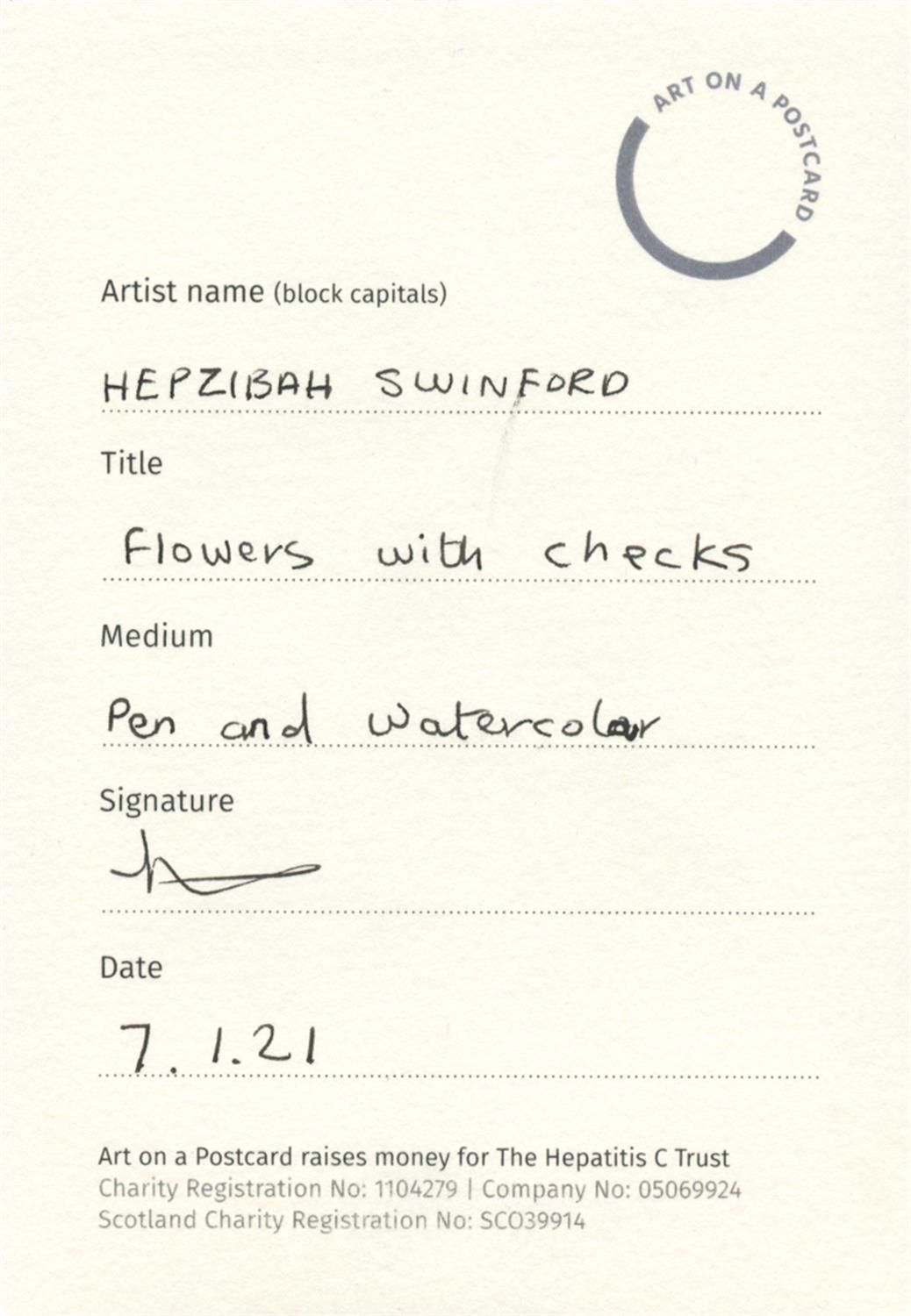 Hepzibah Swinford, Flowers with Checks, 2021 - Image 2 of 3