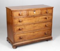 An early 19th century mahogany straight front chest
