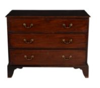 A George III and later mahogany chest of drawers