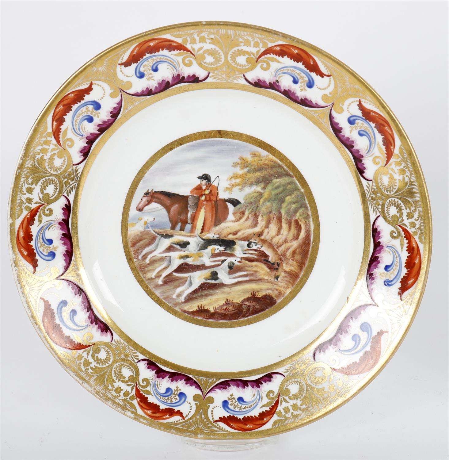 A Derby hunting plate - Image 5 of 12