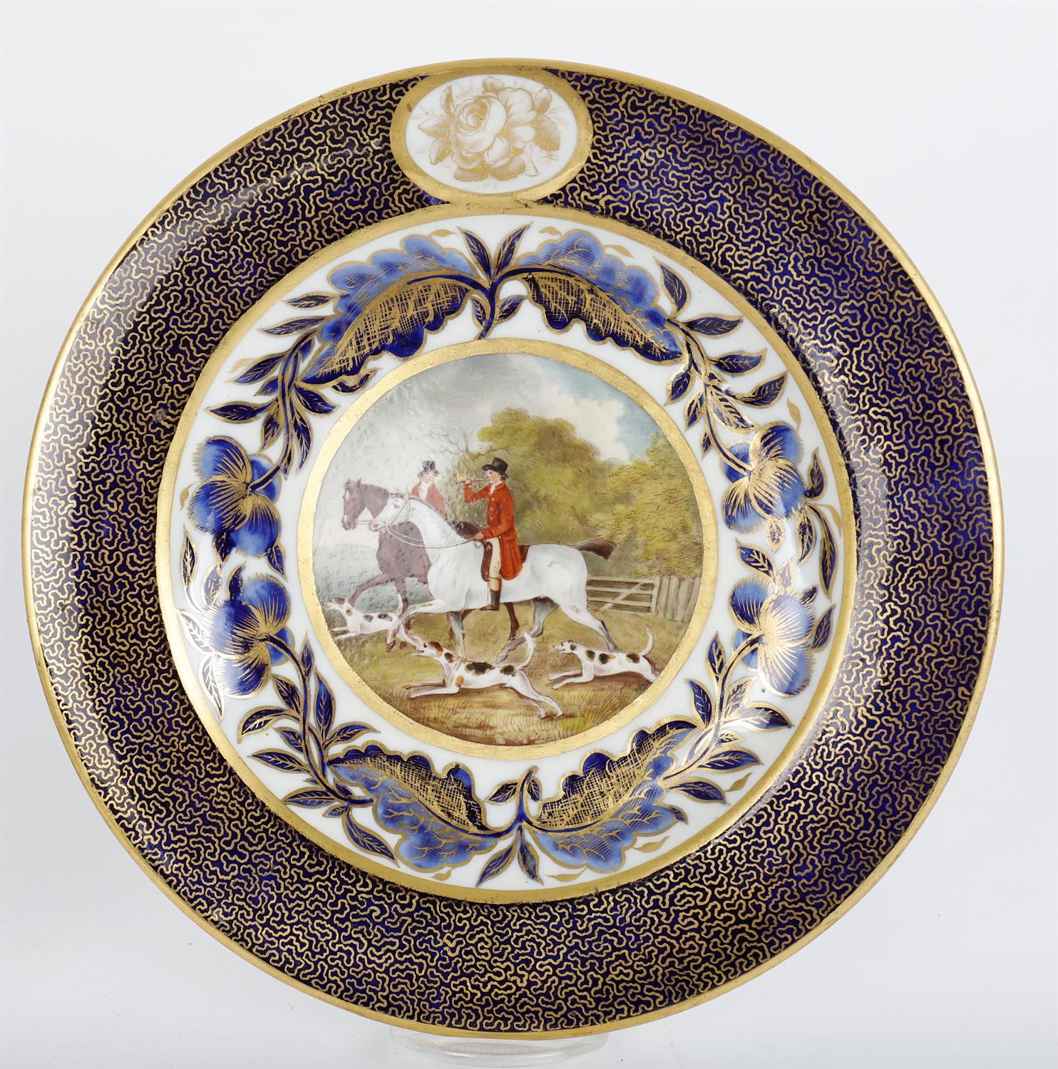 A Derby hunting plate - Image 6 of 12