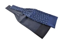 Hermès, a blue silk cummerbund