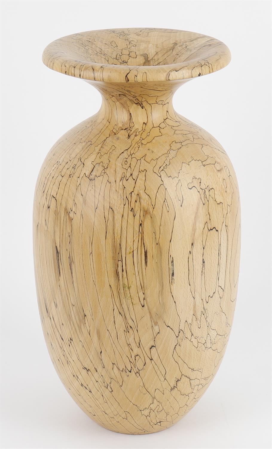 A large turned spalted beech vase by Richard Chapman (British born 1951)