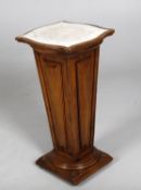 A late 19th century French marble top pedestal