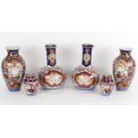Late 19th century Imari porcelain including a pair of vase and covers