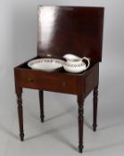 An early Victorian and later mahogany washstand