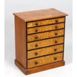 A Victorian Hungarian ash and scumbled table top collector's cabinet