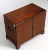 A George III and later mahogany table top collector's cabinet