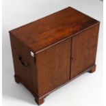 A George III and later mahogany table top collector's cabinet