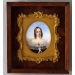 Y British School (mid-19th century)- a pair of portrait miniatures on ivory