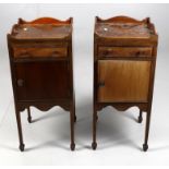 Y A pair of mahogany bedside tables