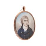 Y British School (c1800)- a naval portrait miniature on ivory