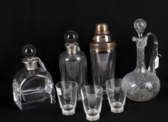 Glass to include 3 Lalique tumblers