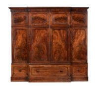 An early Victorian mahogany wardrobe