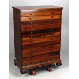 Y A mid-19th century Anglo Indian hardwood and rosewood Wellington chest