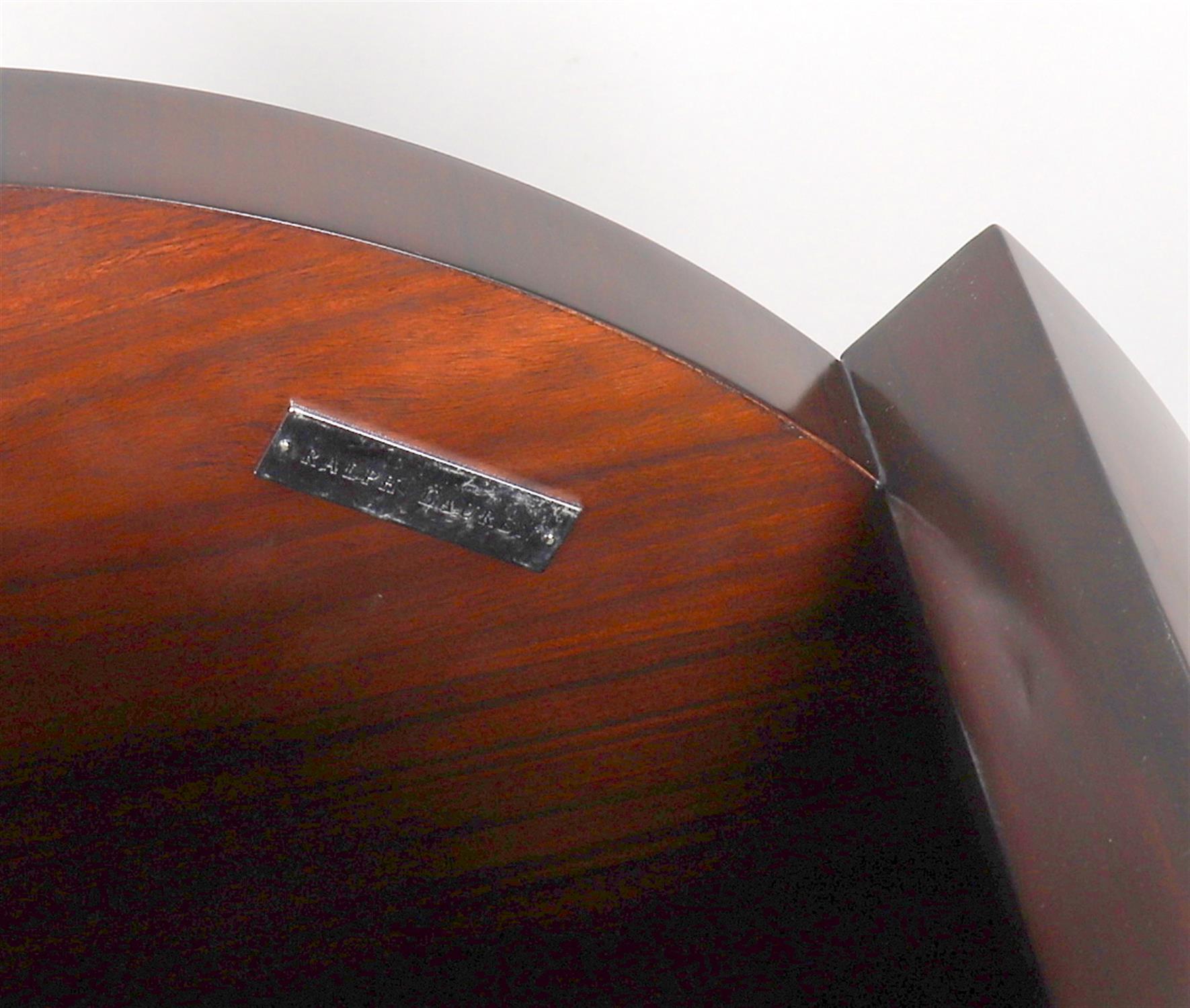 Ralph Lauren- a modern hardwood circular bedside table - Image 4 of 5