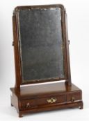 A George II mahogany dressing table mirror