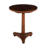 Y An early Victorian rosewood pedestal table