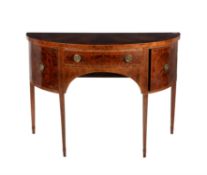 A 19th century mahogany demi-lune sideboard