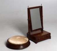 A George III mahogany dressing table mirror