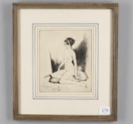 λ Lewis Christopher Edward Baumer (1870-1963), Seated nude