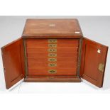 A Victorian mahogany table top collector's cabinet