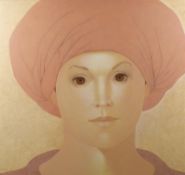 λ Heinz Rabbow (German 1940-), Frau mit Kopftuch (woman in a headscarf)