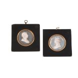 Y Early 19th century French School pair of portrait miniatures of Marie Antoinette and