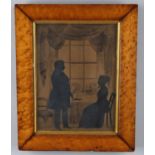 M Lock (Anglo-Irish mid-19th century), a pair of silhouette portraits