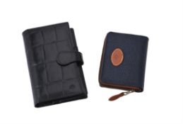 Mulberry, a black pressed leather phone case/notepad