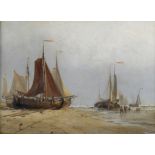 In the manner of Edwin Hayes RHA, Fishing boats, Holland