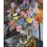 λ Katherine Church (British 1910-1999), Summer Flowers in a Staffordshire Jug