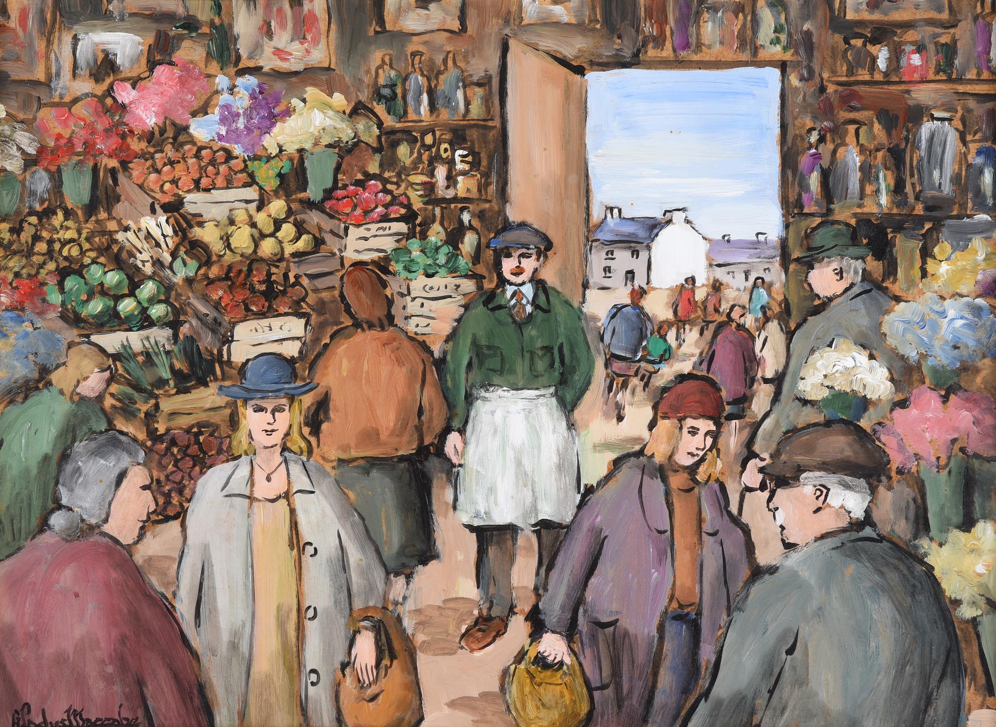 λ Gladys Maccabe (Irish 1918-2018), At the market