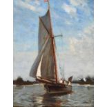 λ Sir John Alfred Arnesby Brown (British 1866-1955), Figures in a sailing boat